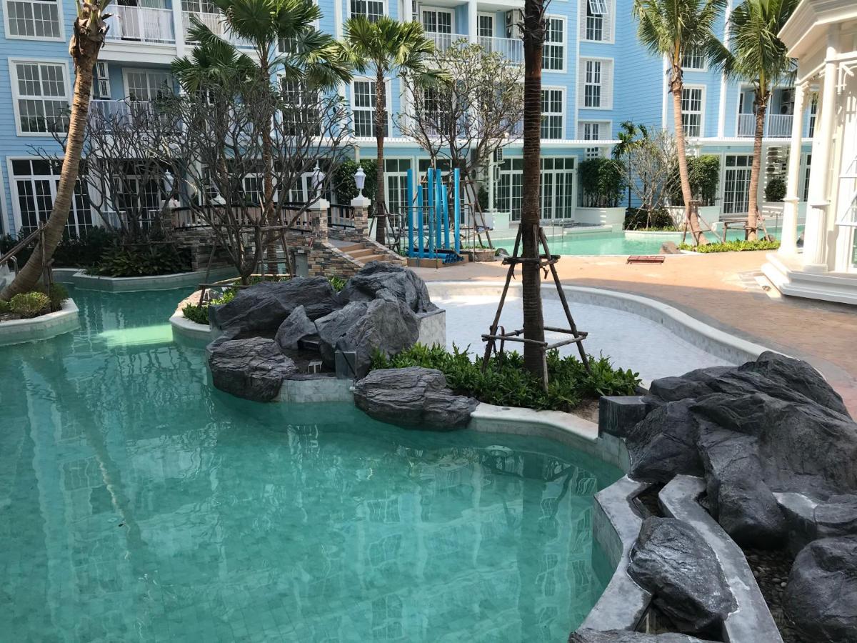 Grand Florida芭提雅带免费游泳池温泉和健身房和办公区水上花园公寓e208 Na Chom Thian Dış mekan fotoğraf