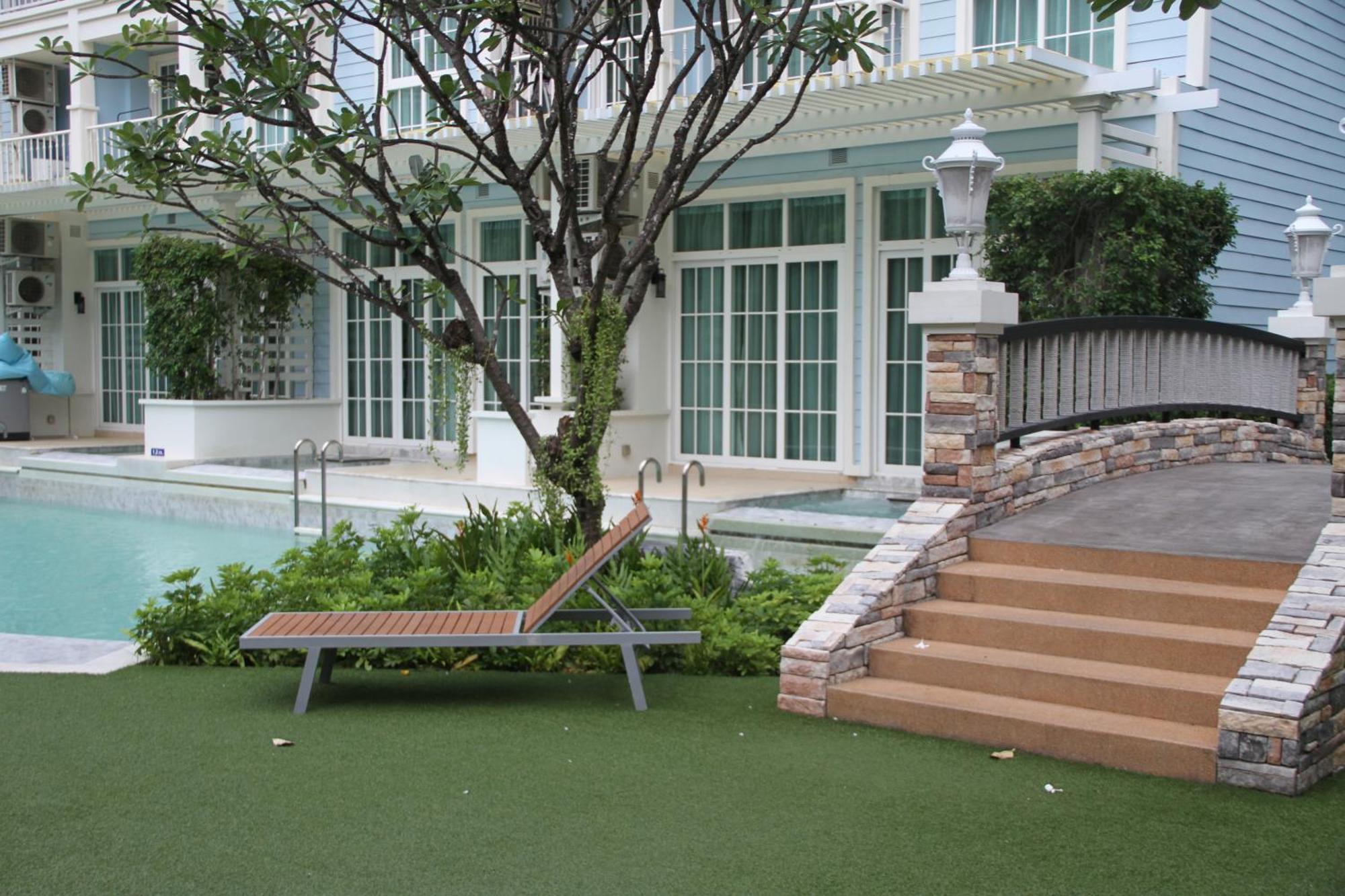 Grand Florida芭提雅带免费游泳池温泉和健身房和办公区水上花园公寓e208 Na Chom Thian Dış mekan fotoğraf