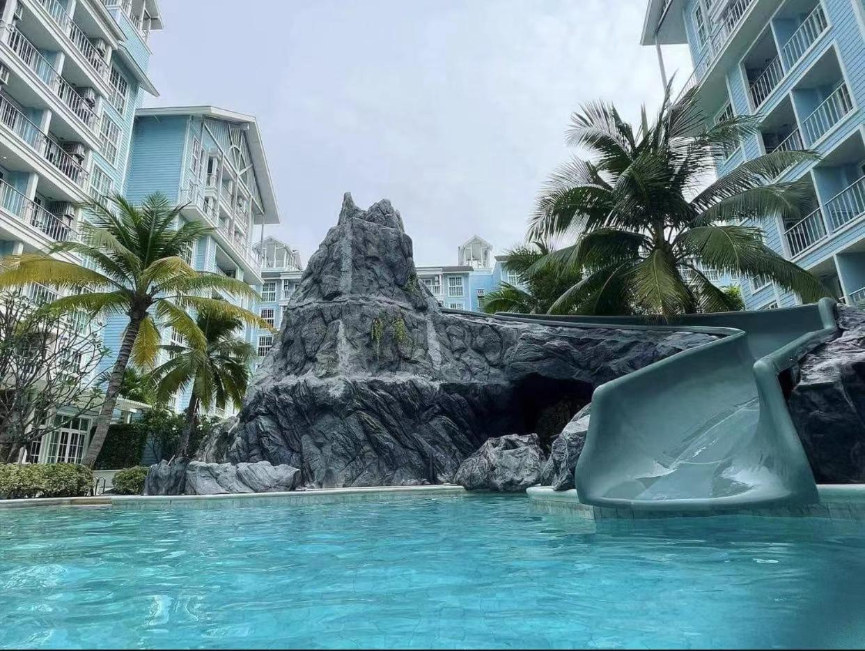 Grand Florida芭提雅带免费游泳池温泉和健身房和办公区水上花园公寓e208 Na Chom Thian Dış mekan fotoğraf